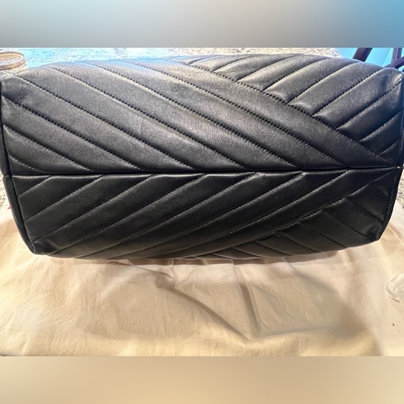 Tory Burch Kira Chevron Tote - Black - Picture 9 of 15